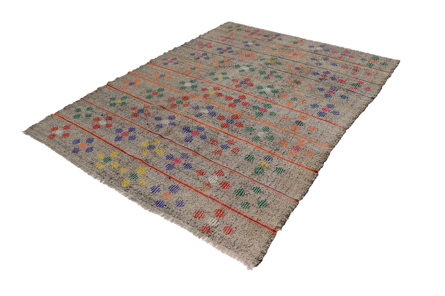 7x9 Turkish Vintage Kilim Rug, Boho Rug, Handmade Faded Kilim Rug, Kilim Rug, Contemporary Rug, Area Kilim Rug, Living room Rug, 8083