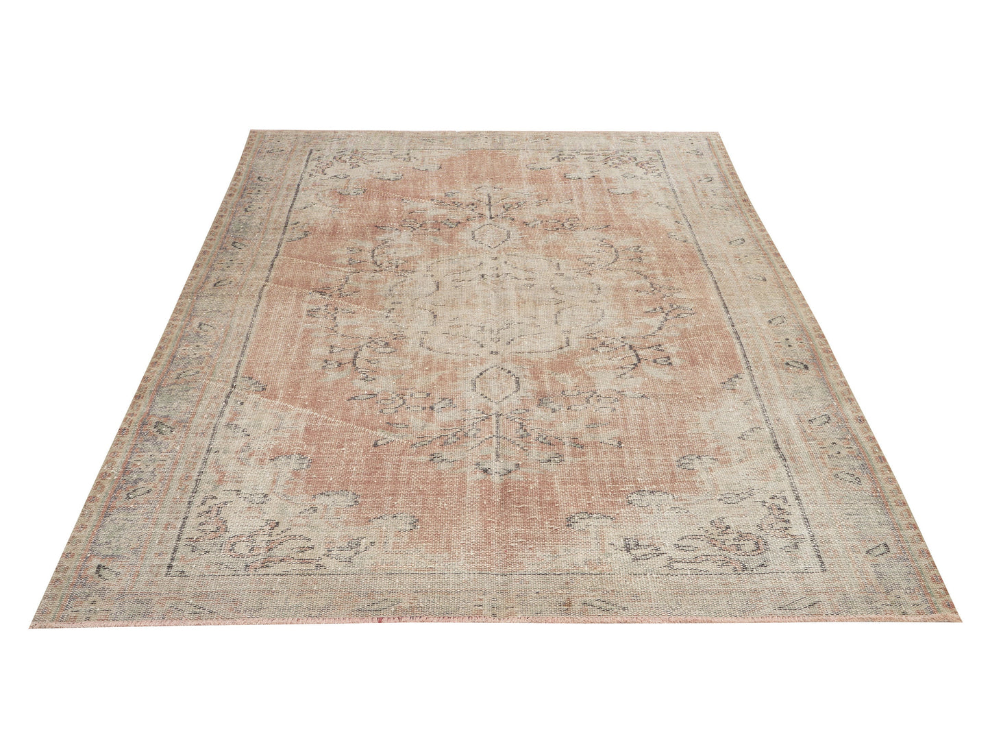 Turkish Rug, Vintage Rug, Oushak Rug, Handmade Rug, Area Rug, Neutral Rug, Bedroom Rug, Anatolia Rug, Turkey Rug, Carpet Rug, Rug 6x8, 12042