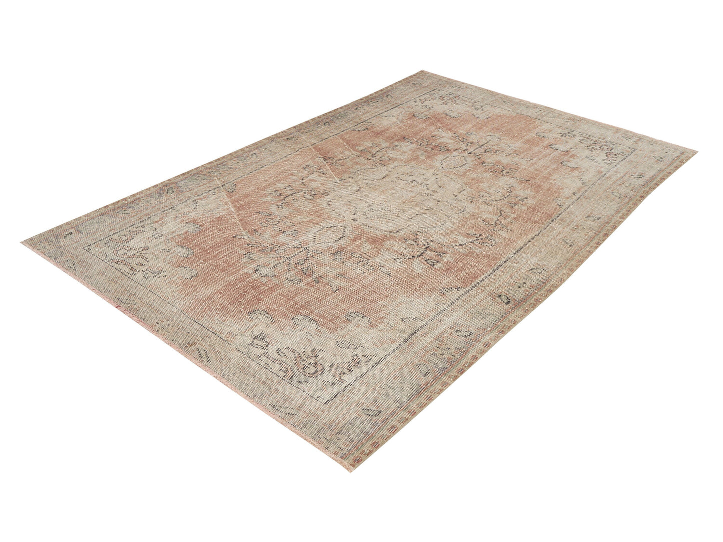 Turkish Rug, Vintage Rug, Oushak Rug, Handmade Rug, Area Rug, Neutral Rug, Bedroom Rug, Anatolia Rug, Turkey Rug, Carpet Rug, Rug 6x8, 12042