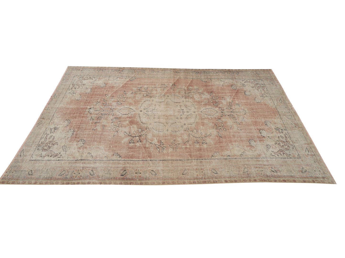 Turkish Rug, Vintage Rug, Oushak Rug, Handmade Rug, Area Rug, Neutral Rug, Bedroom Rug, Anatolia Rug, Turkey Rug, Carpet Rug, Rug 6x8, 12042