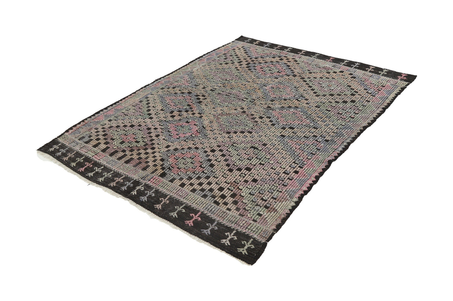 5x7 Rustic Kilim Rug, Modern Kilim Rug, Wool Kilim Rug, Handmade Kilim Rug, Turkish Vintage Kilim, Contemporary Decor, Area Kilim Rug, 8193