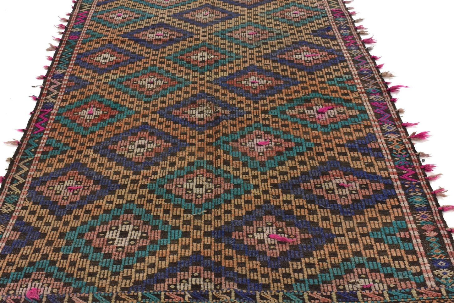 Kilim Rug, Boho Rug, Turkish Kilim Rug, Area Faded Kilim Rug, Vintage Kilim Rug, Area Kilim Rug, Anatolia Rug, Living Room Rug, 3209