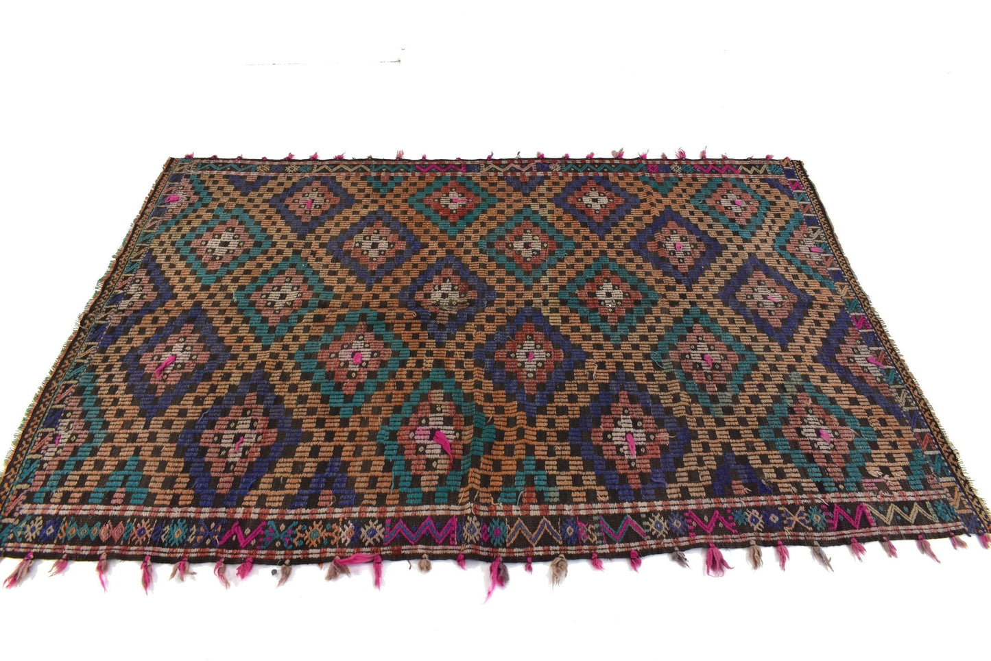 Kilim Rug, Boho Rug, Turkish Kilim Rug, Area Faded Kilim Rug, Vintage Kilim Rug, Area Kilim Rug, Anatolia Rug, Living Room Rug, 3209