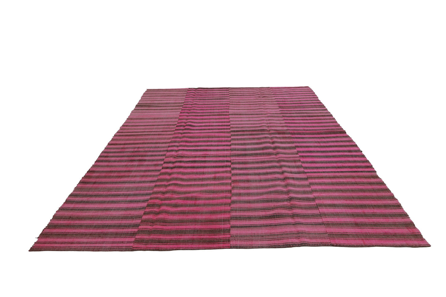 Turkish Vintage Area Kilim rug, Kilim Rug 9x12, Striped Pink Large Kilim rug ,Living room Oversize KİLİM Rug, Bohemian decor, KİLİM,6613