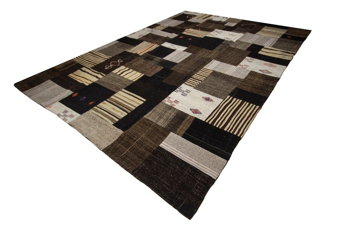 Kilim Rug, Turkish Vintage Kilim Rug, Area Large Kilim Rug, Kilim rug 10x13, Minimalist Kilim rug, Contemporary, Living room rug, 222