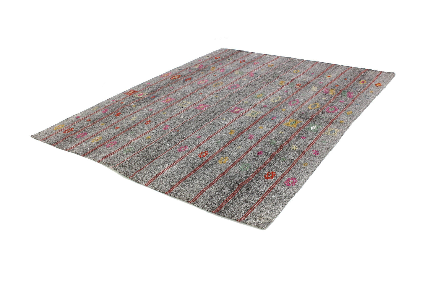 Vintage Turkish Kilim Rug, Gray Rug, Goat Hair Rug, Kilim Rug 6x8, Rug Kilim, Area Kilim Rug, Handmade Kilim Rug, Contemporary Decor, 5558