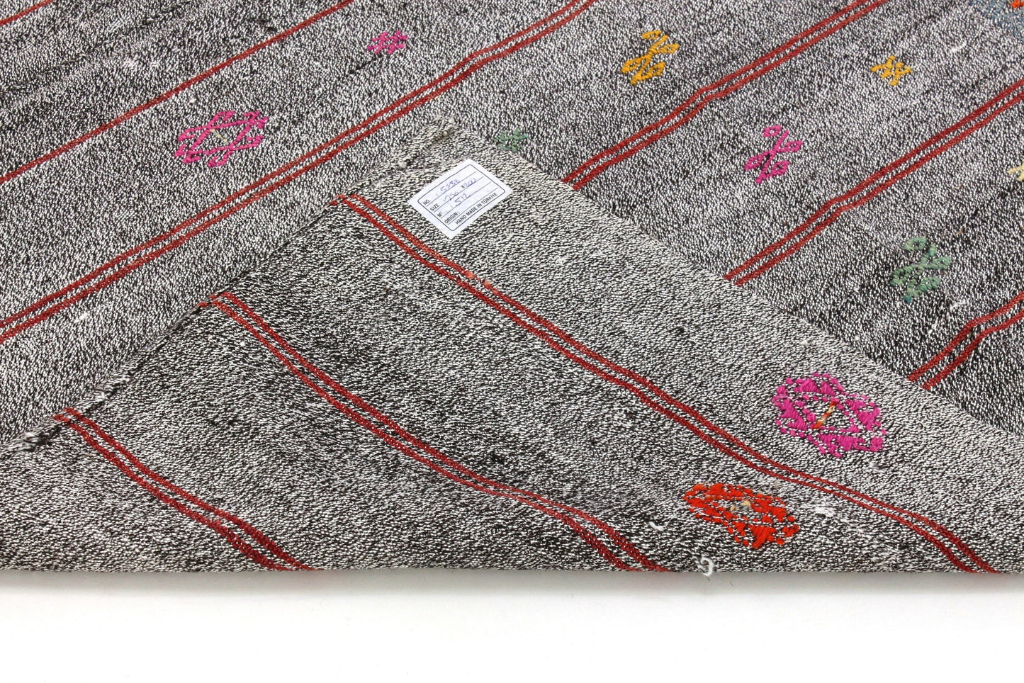 Vintage Turkish Kilim Rug, Gray Rug, Goat Hair Rug, Kilim Rug 6x8, Rug Kilim, Area Kilim Rug, Handmade Kilim Rug, Contemporary Decor, 5558