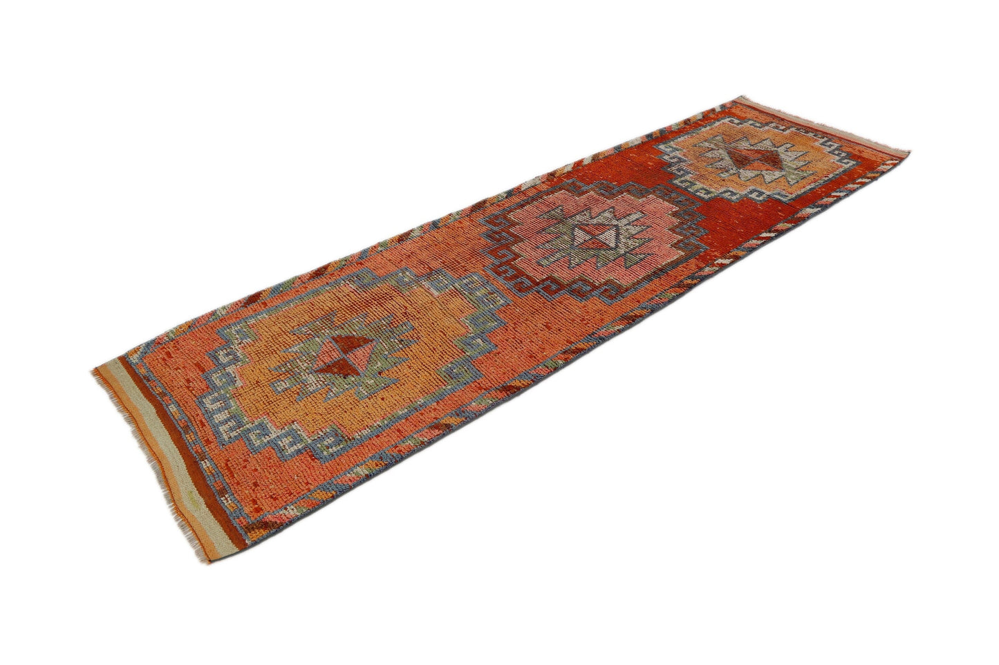 3x10 Hallway Pastel Runner rug,Carpet runner,Turkish runner,Vintage runner,Floor runner rug,Oushak runner,Eclectic decor,7188
