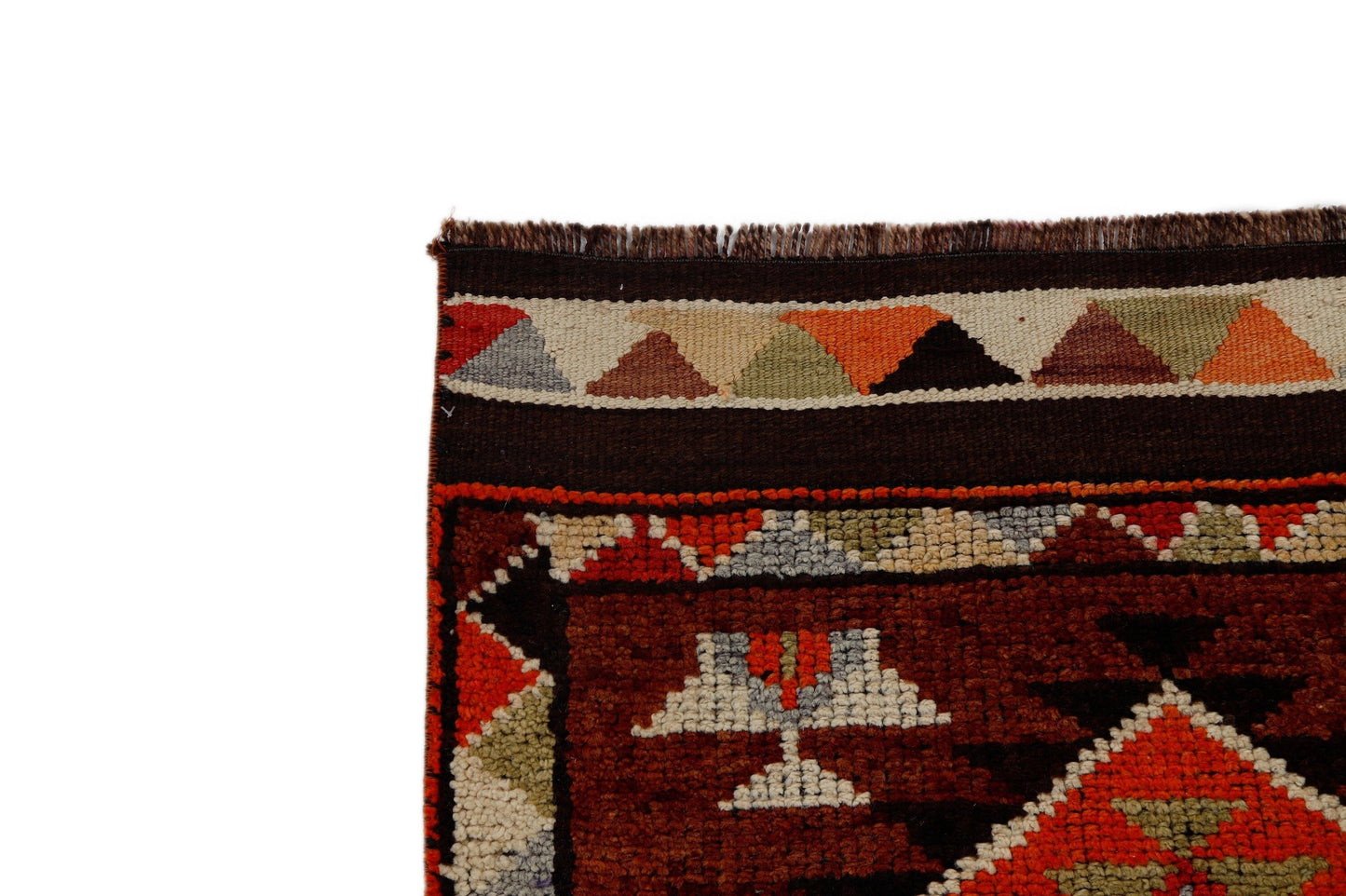 Long Aztec Runner rug, 3x13 Runner rug, Turkish Oushak Vintage Runner, Boho decor ,Hallway runner ,One of a kind ,Shabby Chic ,7189