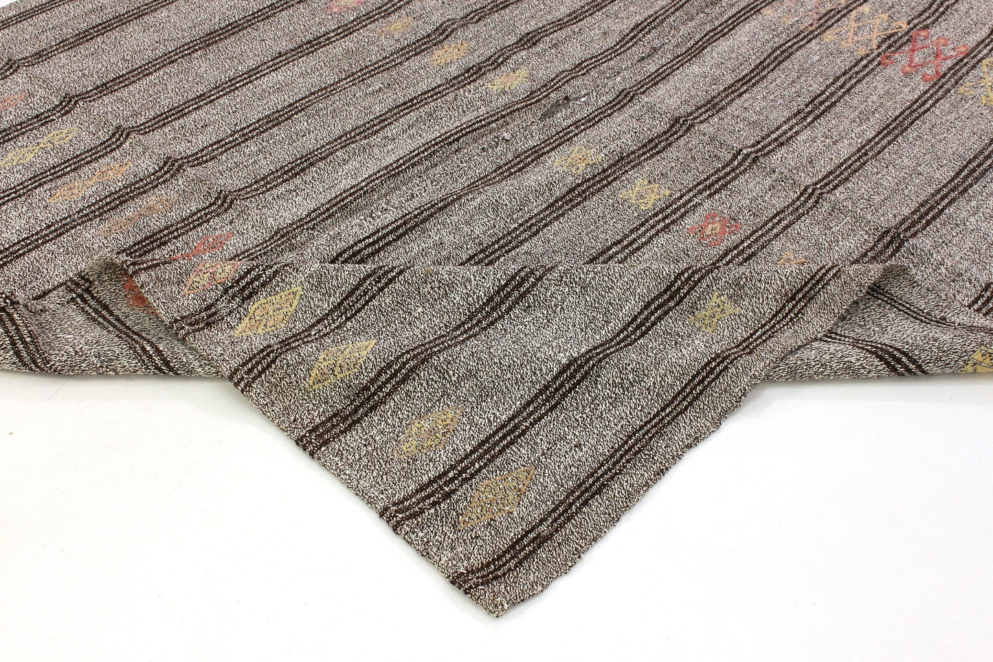 Kilim Rug 6x8, Gray Black Rug, Handmade Kilim Rug, Goat Hair Rug, Area Kilim Rug, Turkish Kilim Rug, Vintage Kilim Rug, Rug Kilim, 4736