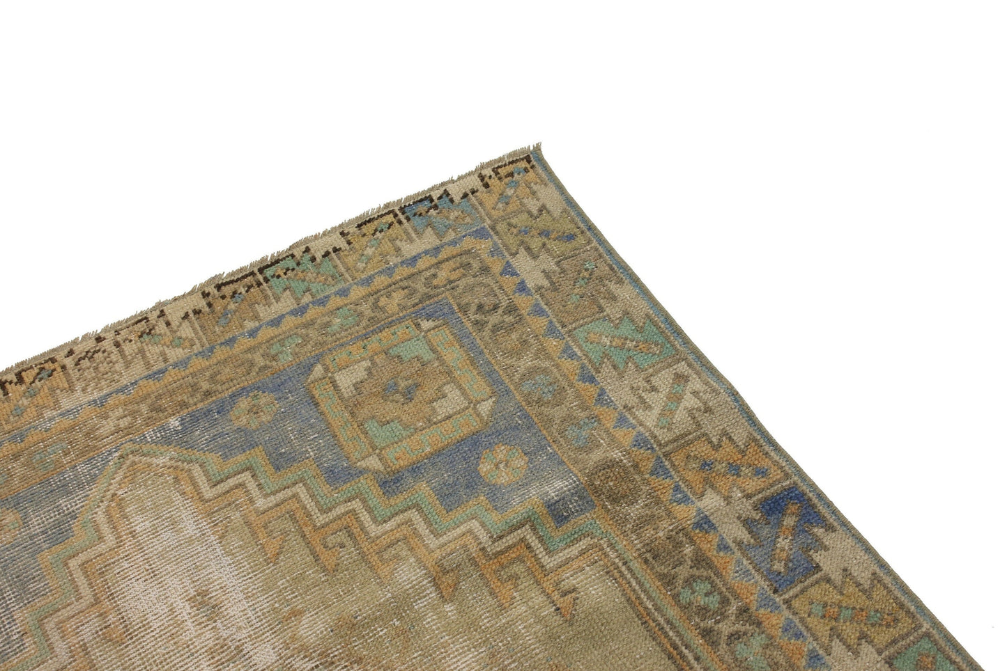 3x6 Turkish Rug Antique, Distressed Vintage Oushak Rug ,Unique Area Handmade Rug, Rustic Decor, Primitive Rug, Turkish Rug Pale ,5604