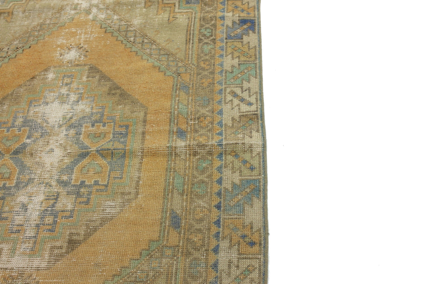 3x6 Turkish Rug Antique, Distressed Vintage Oushak Rug ,Unique Area Handmade Rug, Rustic Decor, Primitive Rug, Turkish Rug Pale ,5604