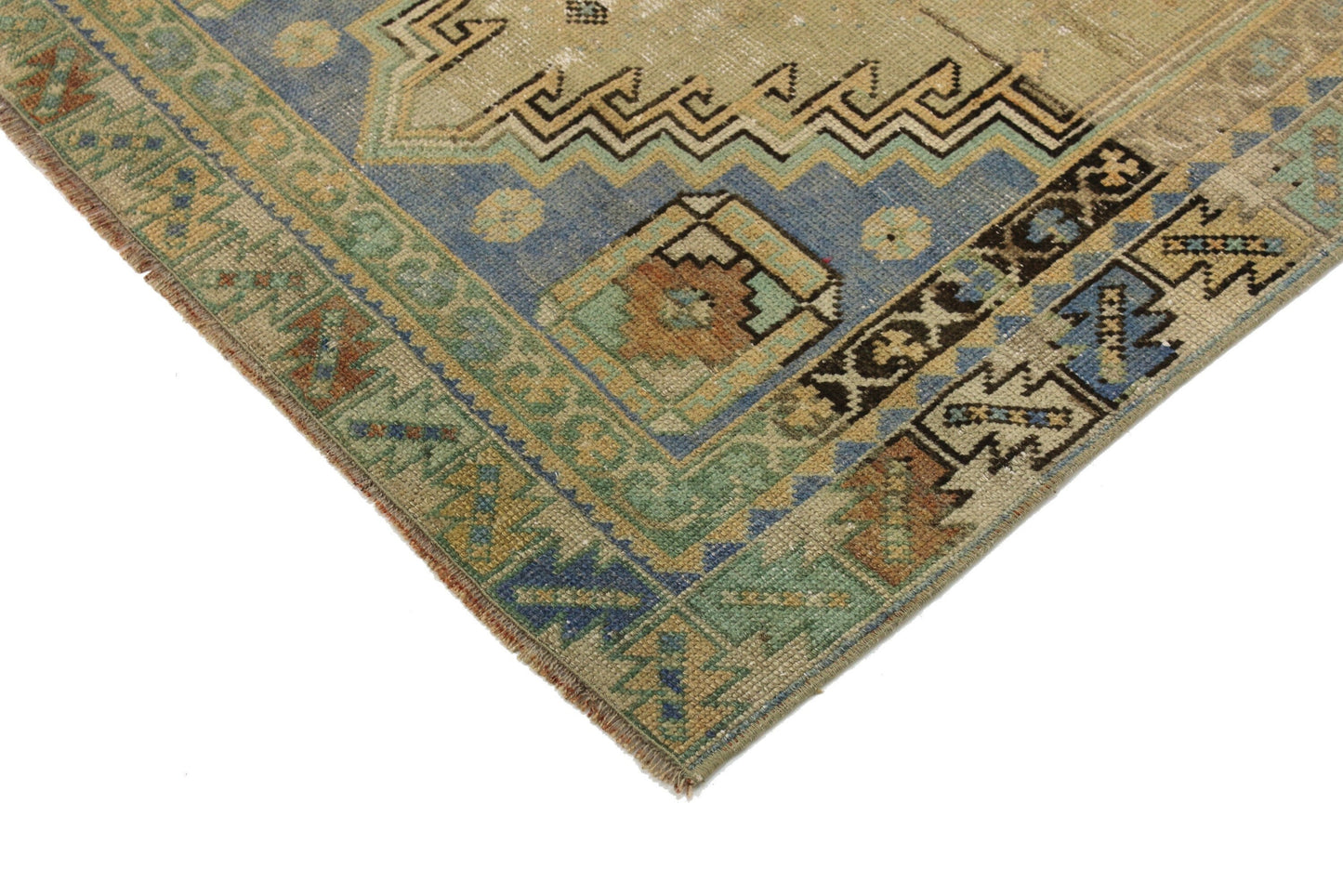 3x6 Turkish Rug Antique, Distressed Vintage Oushak Rug ,Unique Area Handmade Rug, Rustic Decor, Primitive Rug, Turkish Rug Pale ,5604
