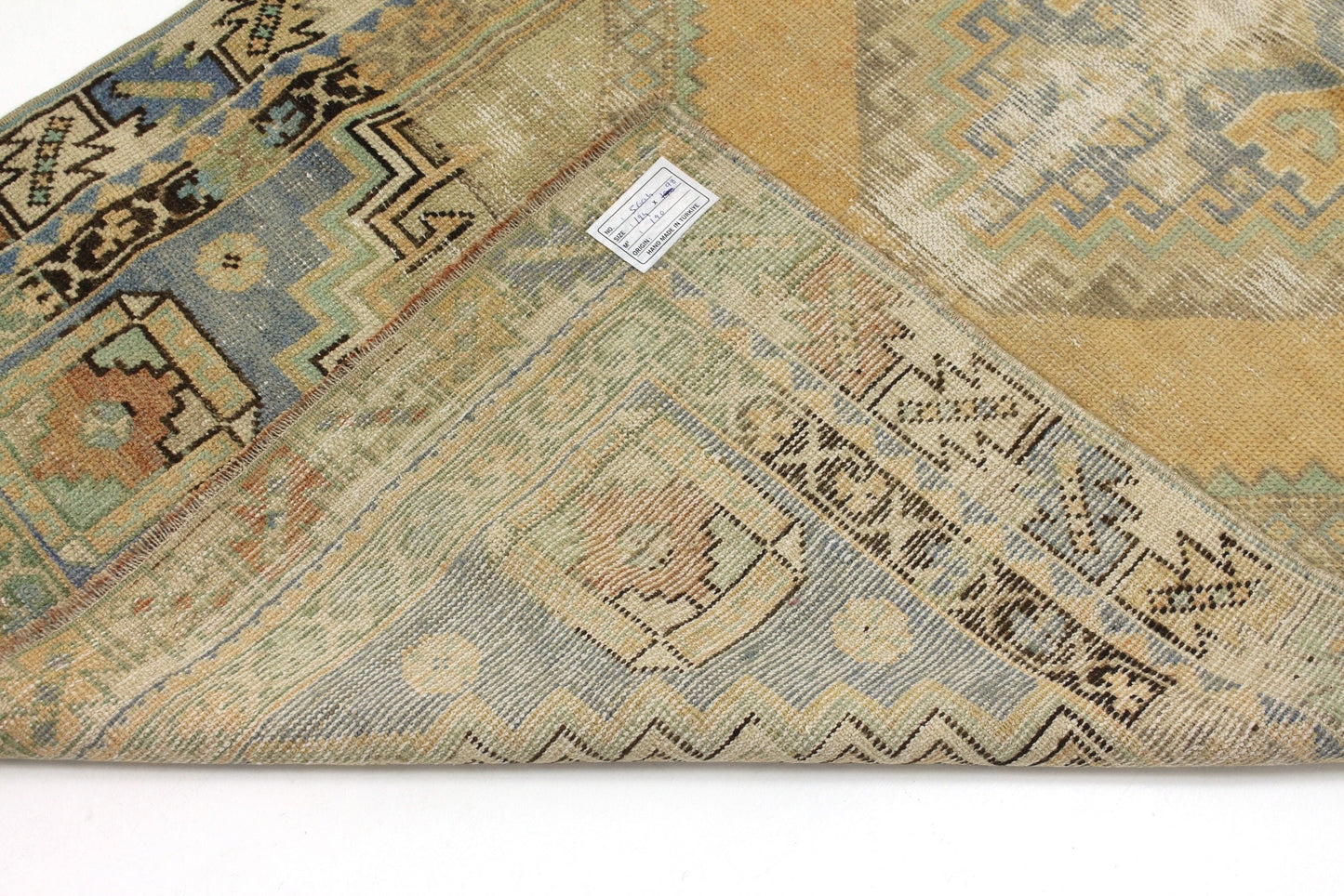3x6 Turkish Rug Antique, Distressed Vintage Oushak Rug ,Unique Area Handmade Rug, Rustic Decor, Primitive Rug, Turkish Rug Pale ,5604