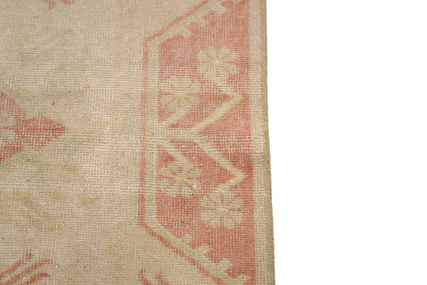 Small Oushak Rug, Vintage Rug Beige, Turkish Rug Wool ,Mini Rug, Bath mat, Handmade Rug, Contemporary, 4114
