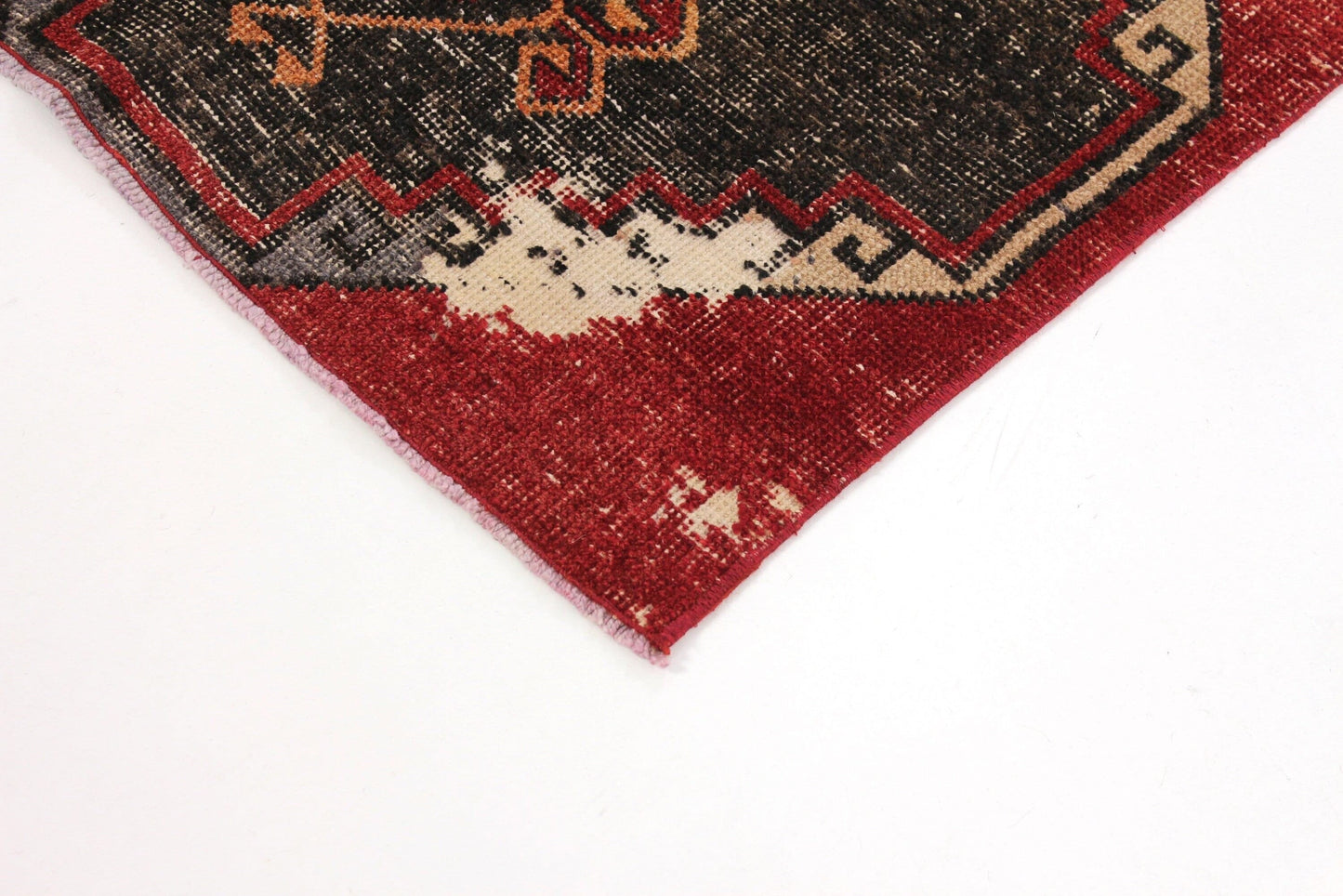 Rug Runner Red, 3x13 ,Turkish Runner Rug ,Vintage Runner Oushak, Turkish Carpet Runner, Corridor Rug ,Runner Rug, Kitchen rug, 4791