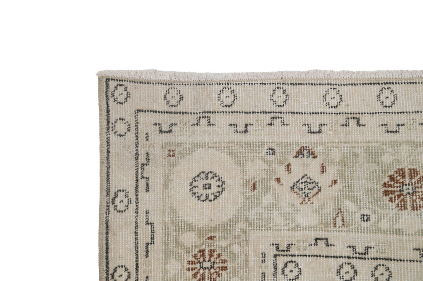 7x10 Beige Rug, 7x10 Turkish Oushak Vintage Rug ,Floral Pastel Area Rug, Farmhouse decor, Living room rug, One-of-a-kind ,8032
