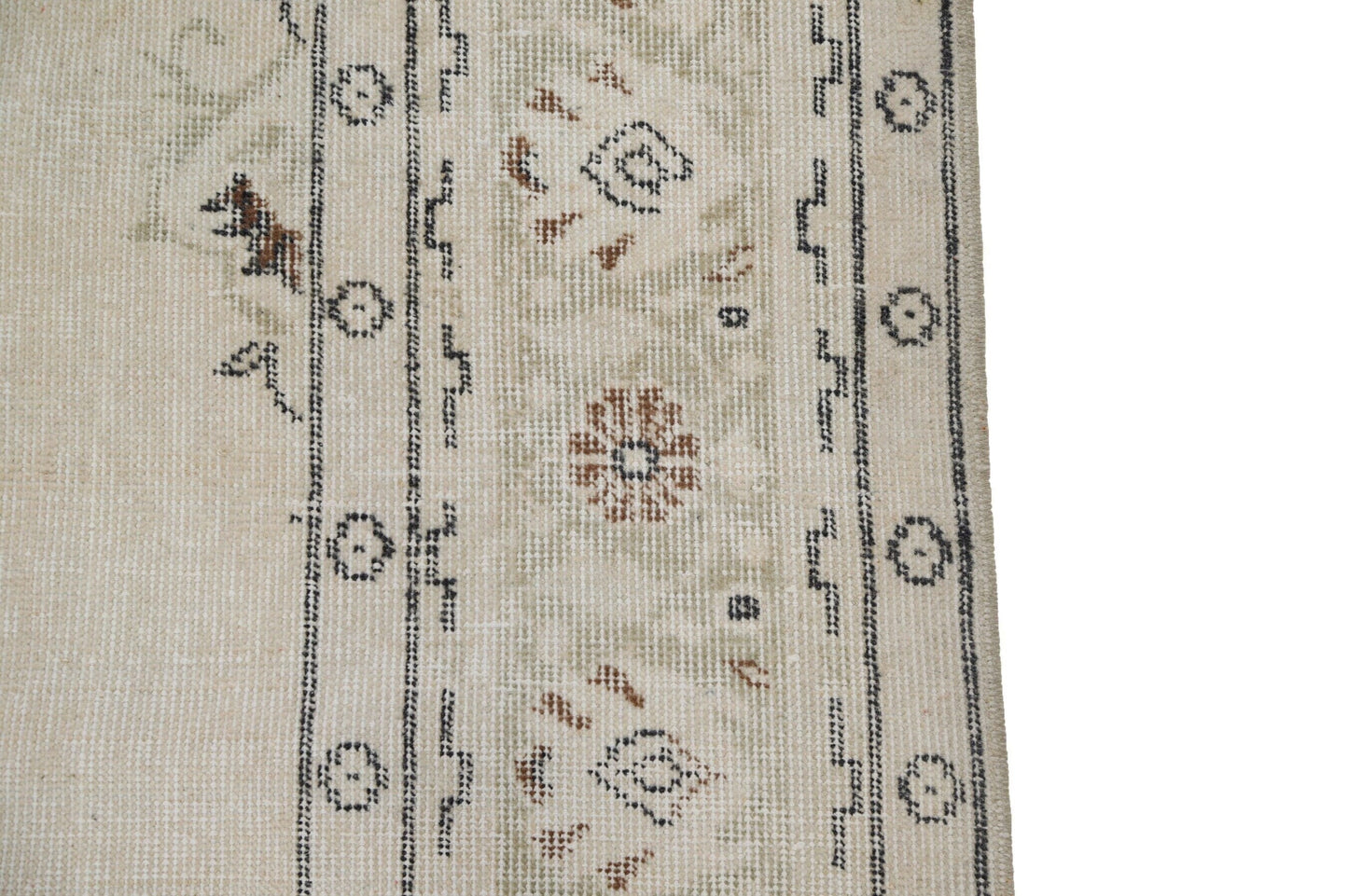 7x10 Beige Rug, 7x10 Turkish Oushak Vintage Rug ,Floral Pastel Area Rug, Farmhouse decor, Living room rug, One-of-a-kind ,8032
