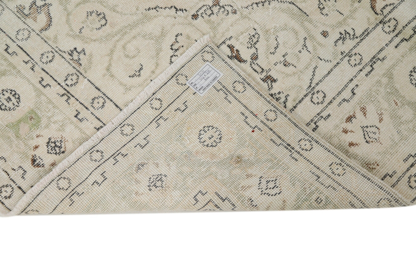 7x10 Beige Rug, 7x10 Turkish Oushak Vintage Rug ,Floral Pastel Area Rug, Farmhouse decor, Living room rug, One-of-a-kind ,8032