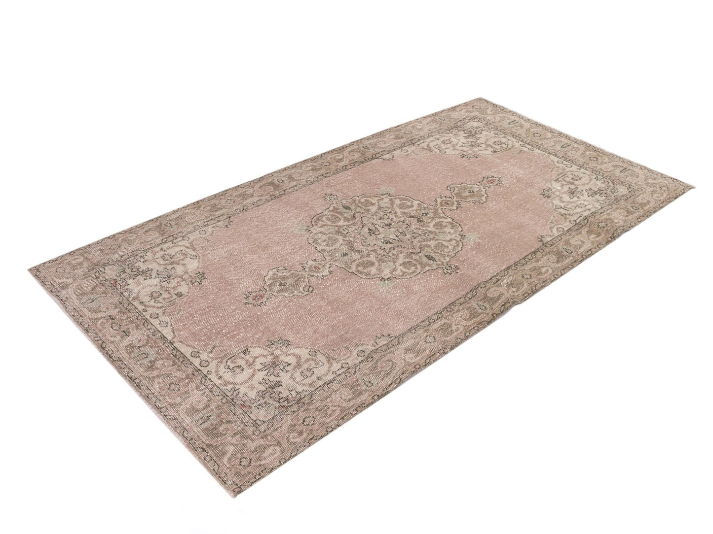 Handmade Turkish Rug, Bedroom rug, Wool rug, Area rug, Oushak rug, Vintage rug, Carpet rug, Boho rug, 4x6 Rug, Faded rug, Anatolia rug, 9592
