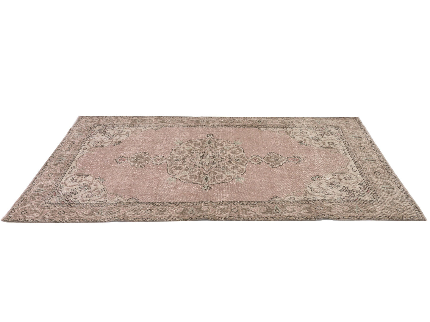 Handmade Turkish Rug, Bedroom rug, Wool rug, Area rug, Oushak rug, Vintage rug, Carpet rug, Boho rug, 4x6 Rug, Faded rug, Anatolia rug, 9592