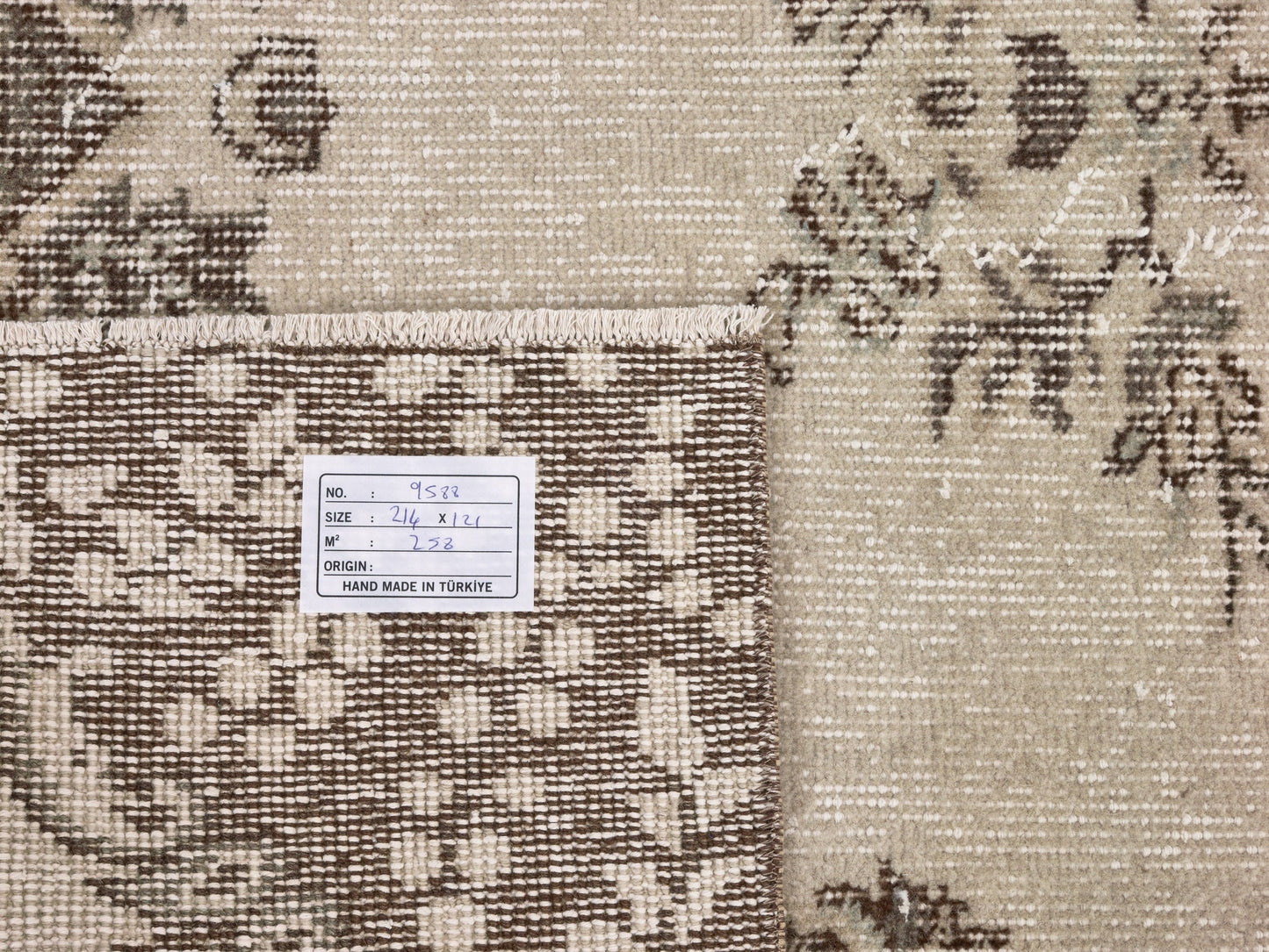 Beige Vintage Rug , 4x7 Area Rug, Oushak Rug, Turkish Rug 4x7 , Anatolian Rug , Old Rug, Handmade Rug , Ethnic Rug , Antique Rug , 9588