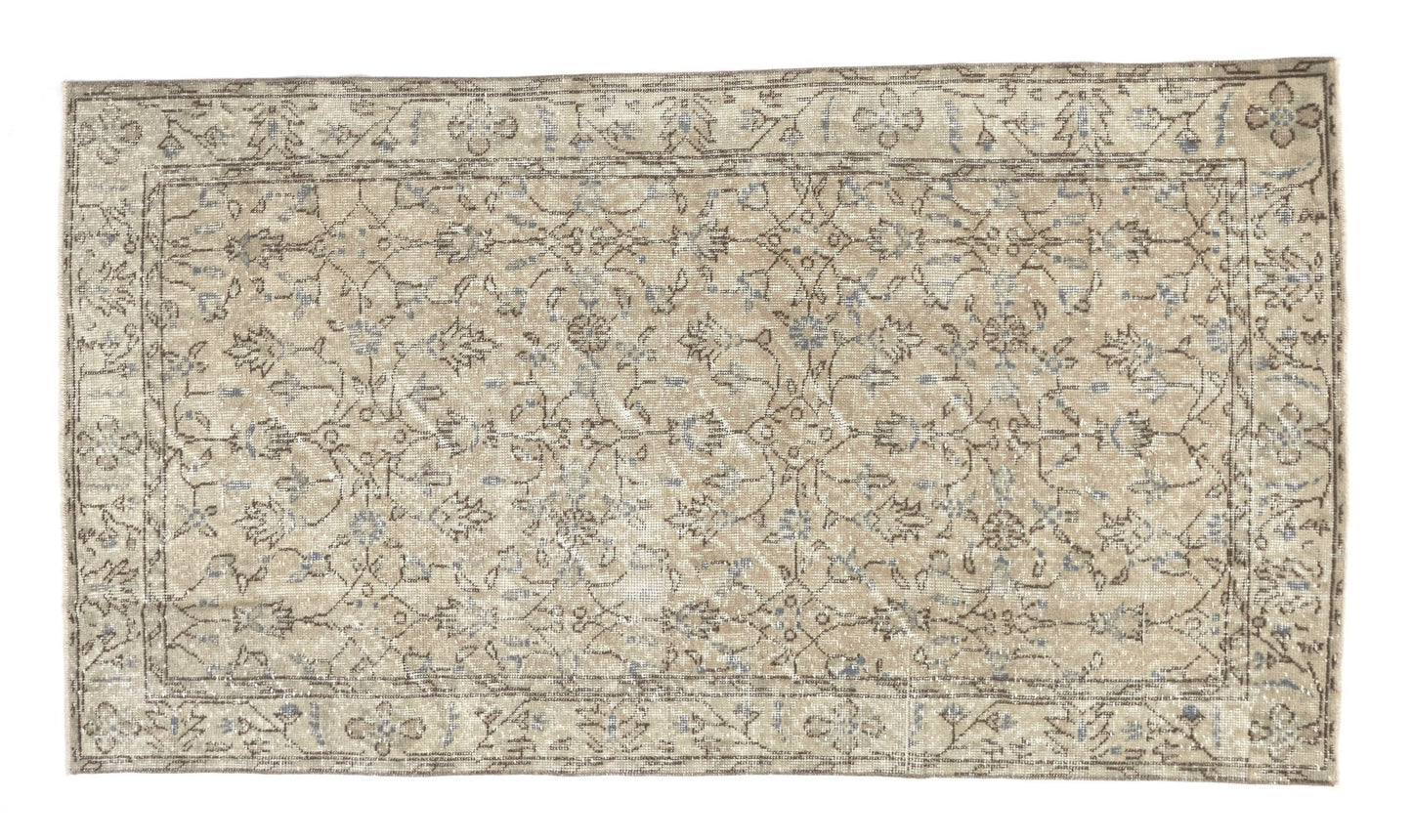 Organic Vintage Rug ,Anatolia Oushak Rug ,Area Rug ,Rug 4x7, Turkish Rug ,Handmade Rug ,Faded Rug ,Neutral Rug, Carpet rug, 9611