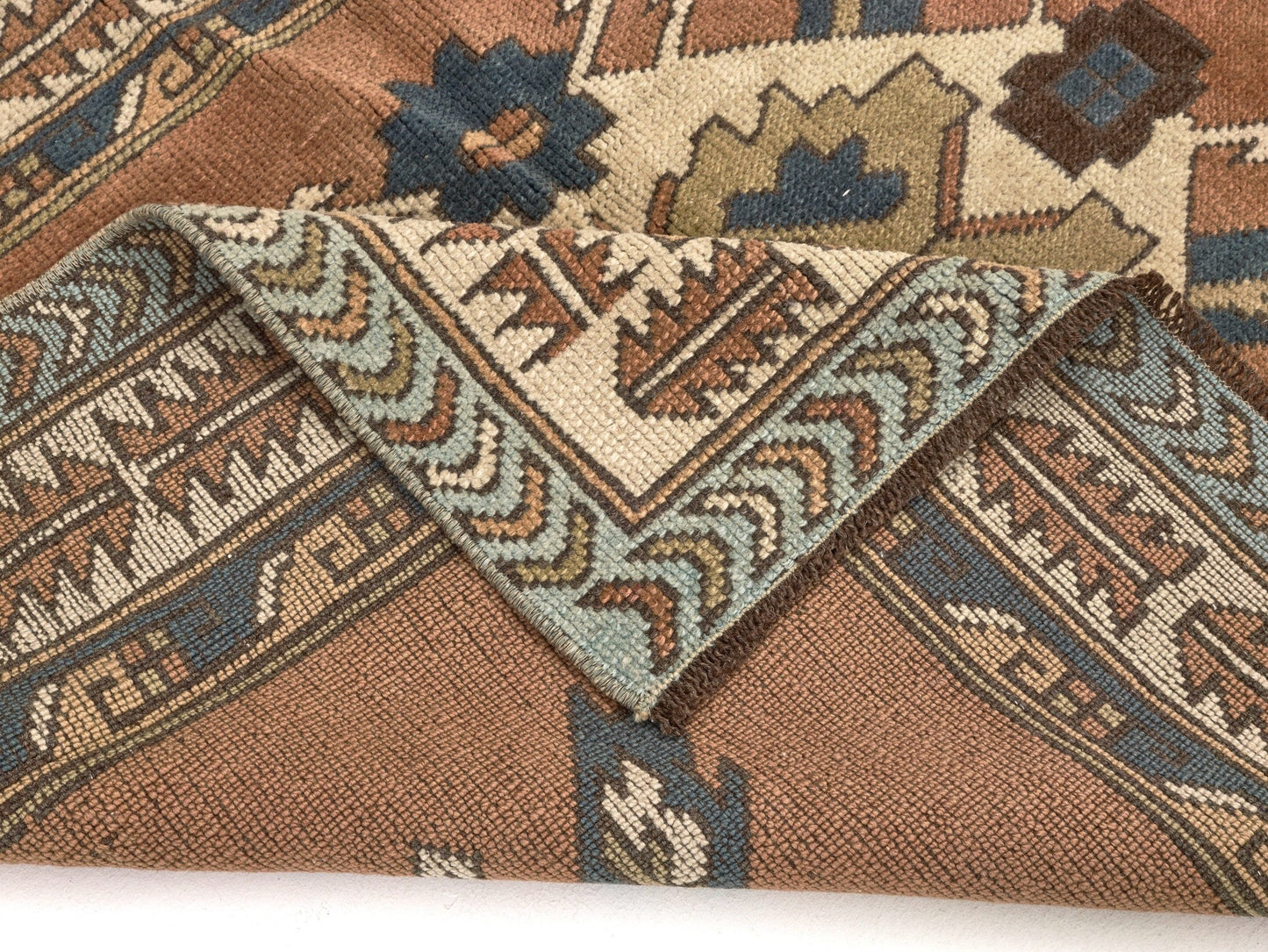 Small Vintage Rug ,Geometric Anatolia Rug ,Oushak Rug ,Small Carpet Rug ,Antique Rug ,Neutral Rug ,Handmade Rug ,Turkish Rug ,9612