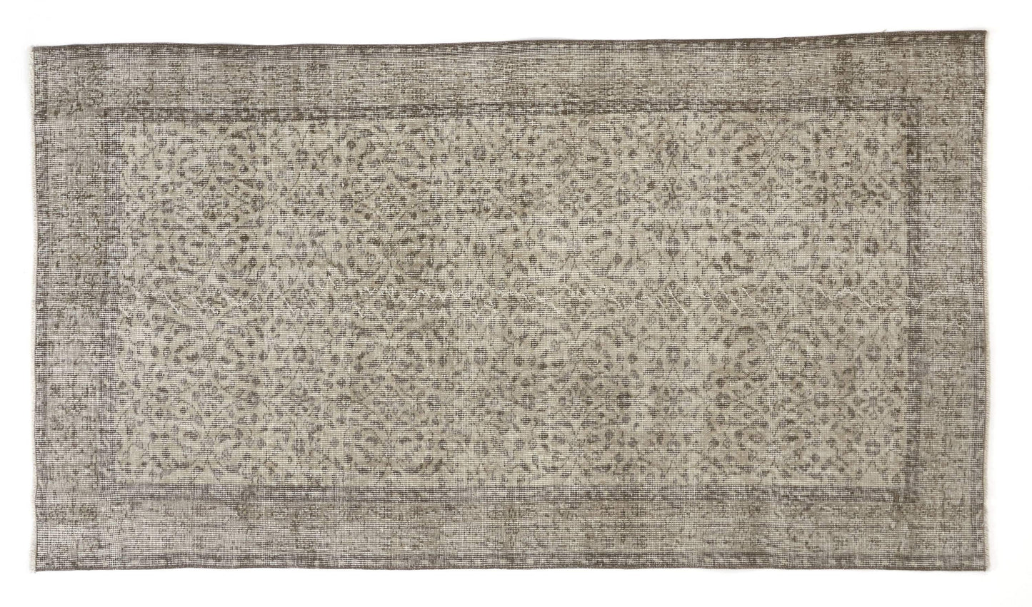 4x7 Beige Anatolia Oushak Rug, Neutral Turkish rug, Vintage Area Carpet rug, Handmade Wool Floral rug, Bedroom rug, Farmhouse decor, 9660
