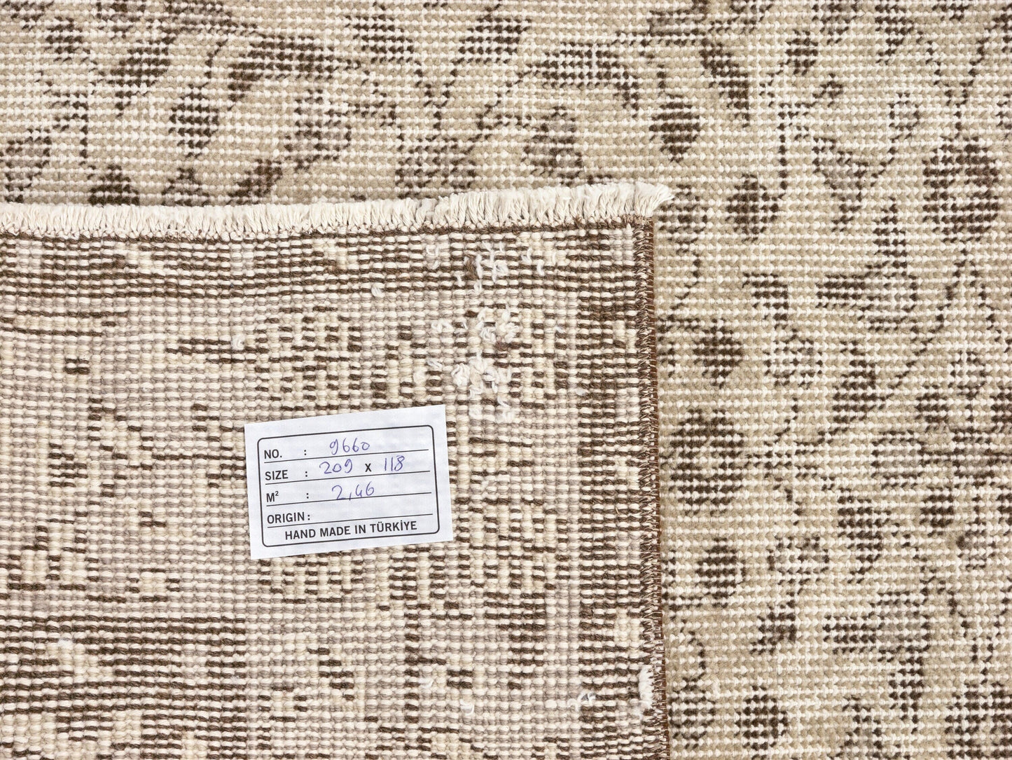4x7 Beige Anatolia Oushak Rug, Neutral Turkish rug, Vintage Area Carpet rug, Handmade Wool Floral rug, Bedroom rug, Farmhouse decor, 9660