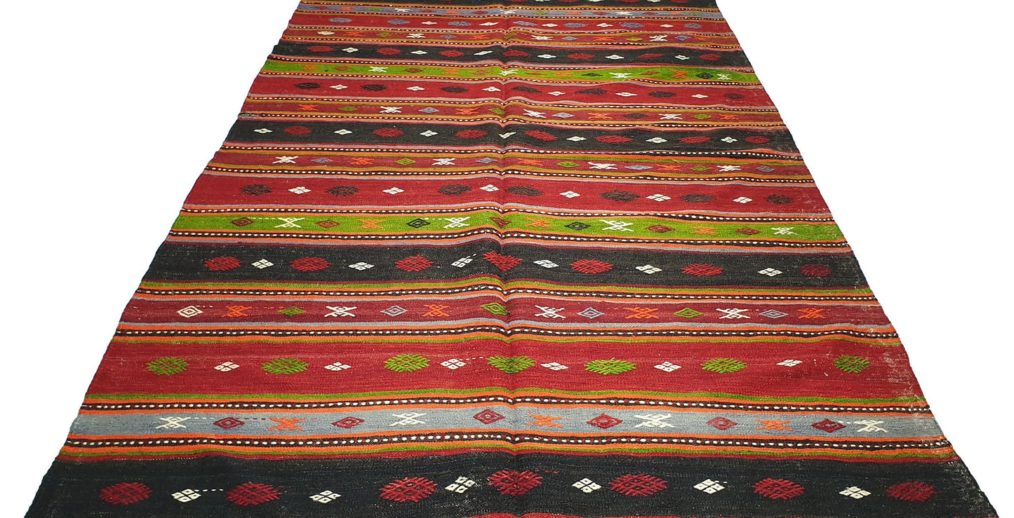 Rustic TURKİSH VİNTAGE Kilim rug 6x10 ,Primitive Handmade Living room rug, Anatolia Kilim Rug, Home decor ,Floor Kilim rug,523