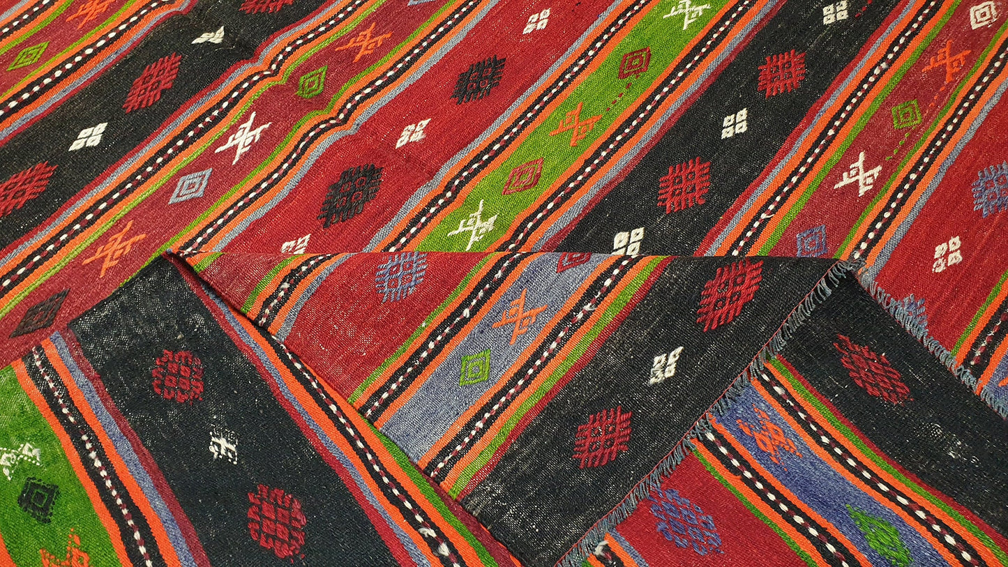 Rustic TURKİSH VİNTAGE Kilim rug 6x10 ,Primitive Handmade Living room rug, Anatolia Kilim Rug, Home decor ,Floor Kilim rug,523