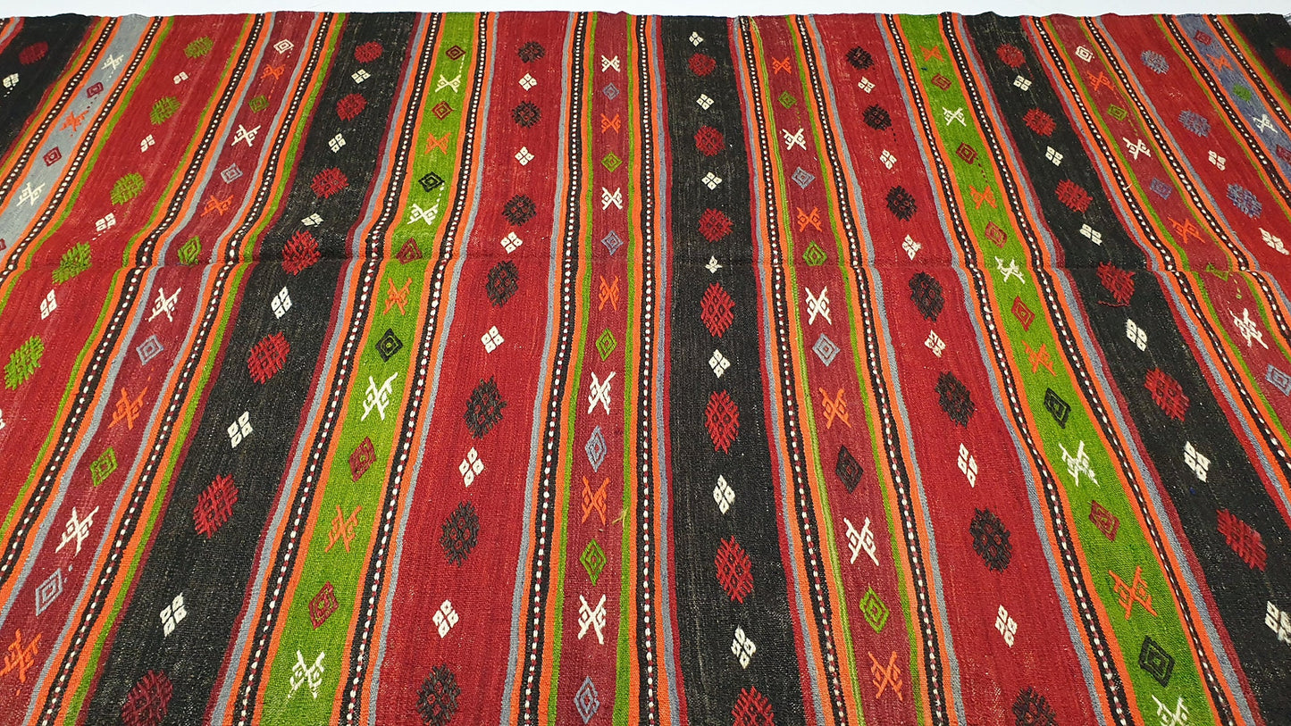 Rustic TURKİSH VİNTAGE Kilim rug 6x10 ,Primitive Handmade Living room rug, Anatolia Kilim Rug, Home decor ,Floor Kilim rug,523