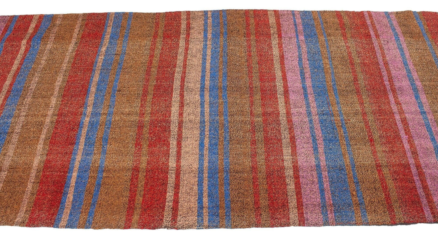 3x25 Extra Long Floor Colorful Vintage Turkish Kilim Runner Rug, Decorative Stair Hallway Rug,4728