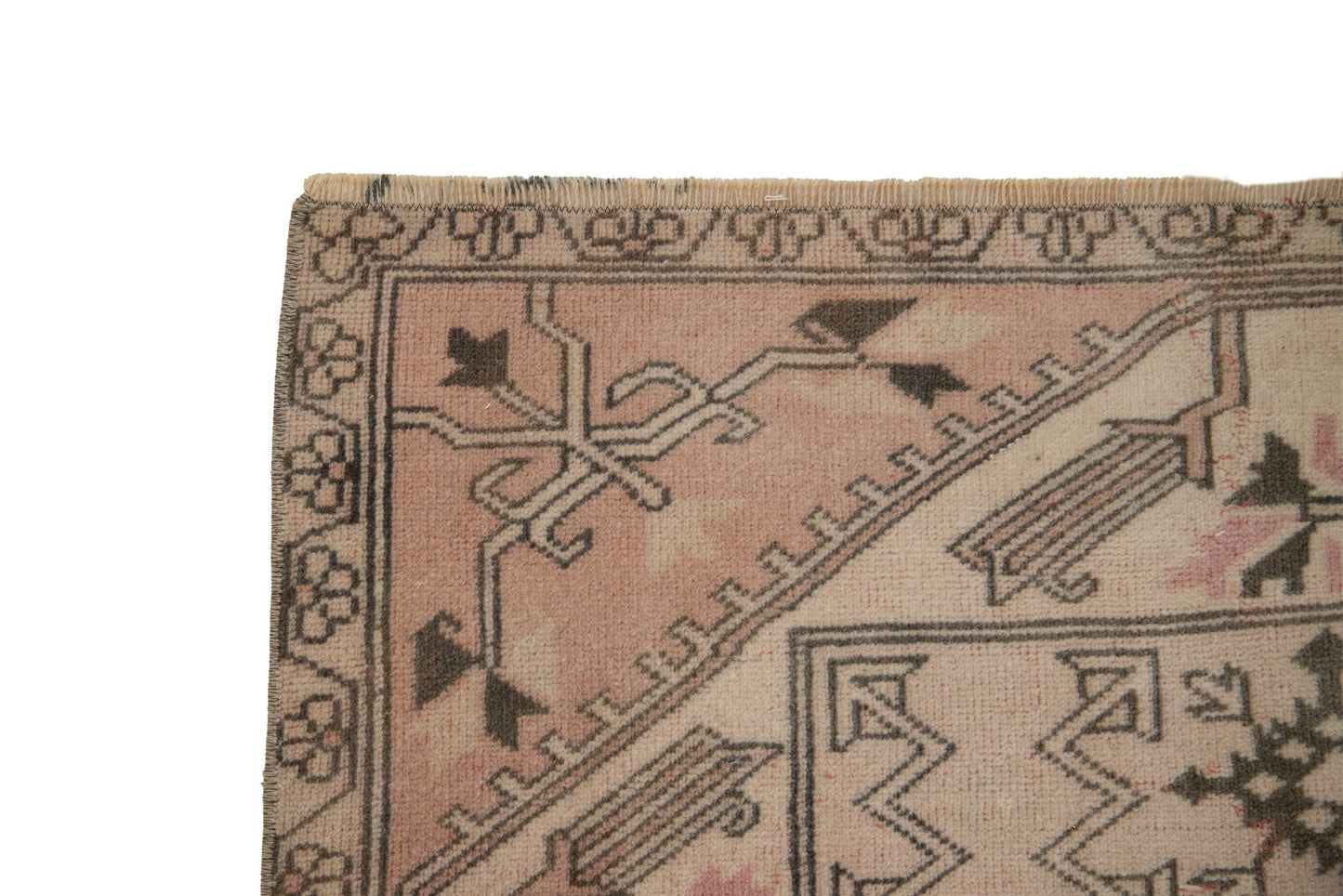 Faded Oushak rug, Turkish rug, Vintage rug 6x10, Geometric rug, Handmade Turkey rug, One of a kind rug ,Neutral Turkish rug, 7841