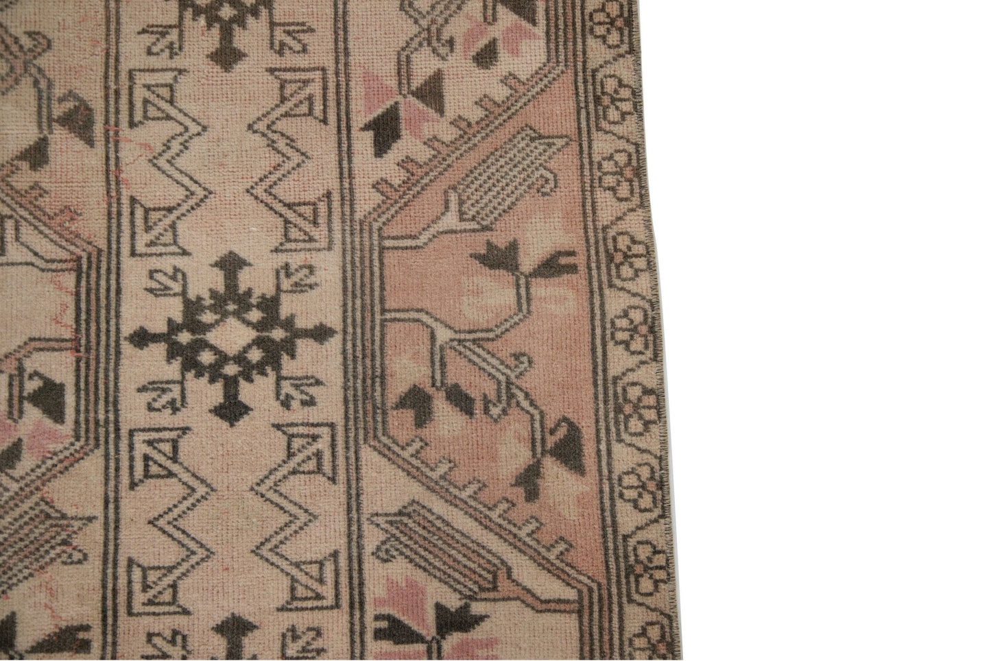Faded Oushak rug, Turkish rug, Vintage rug 6x10, Geometric rug, Handmade Turkey rug, One of a kind rug ,Neutral Turkish rug, 7841