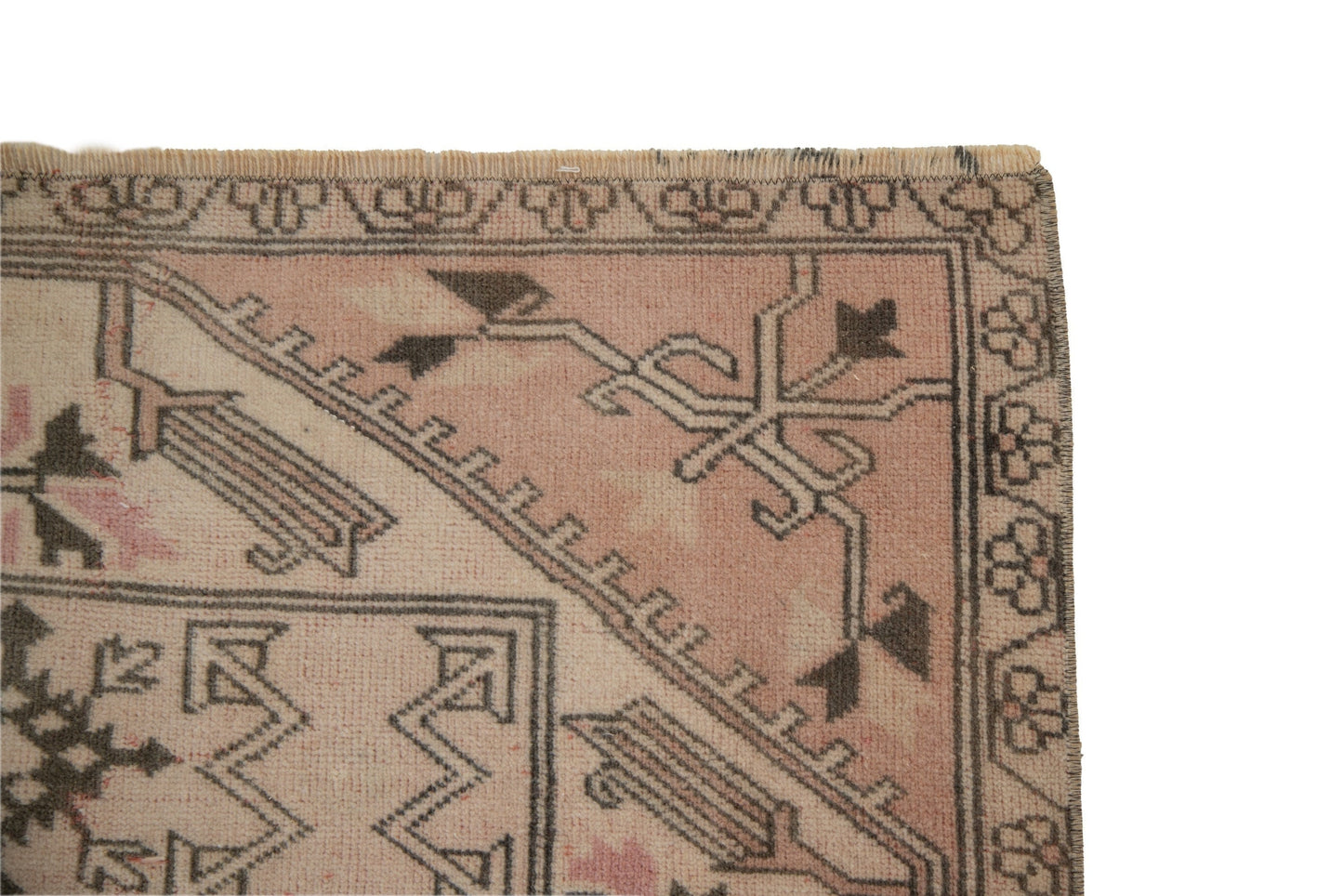 Faded Oushak rug, Turkish rug, Vintage rug 6x10, Geometric rug, Handmade Turkey rug, One of a kind rug ,Neutral Turkish rug, 7841