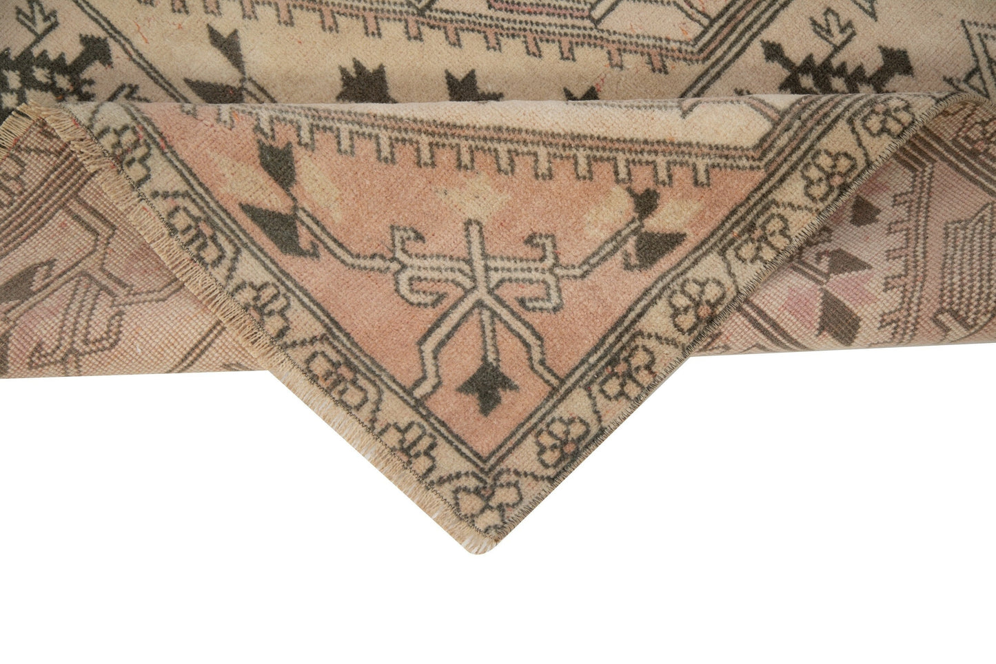 Faded Oushak rug, Turkish rug, Vintage rug 6x10, Geometric rug, Handmade Turkey rug, One of a kind rug ,Neutral Turkish rug, 7841