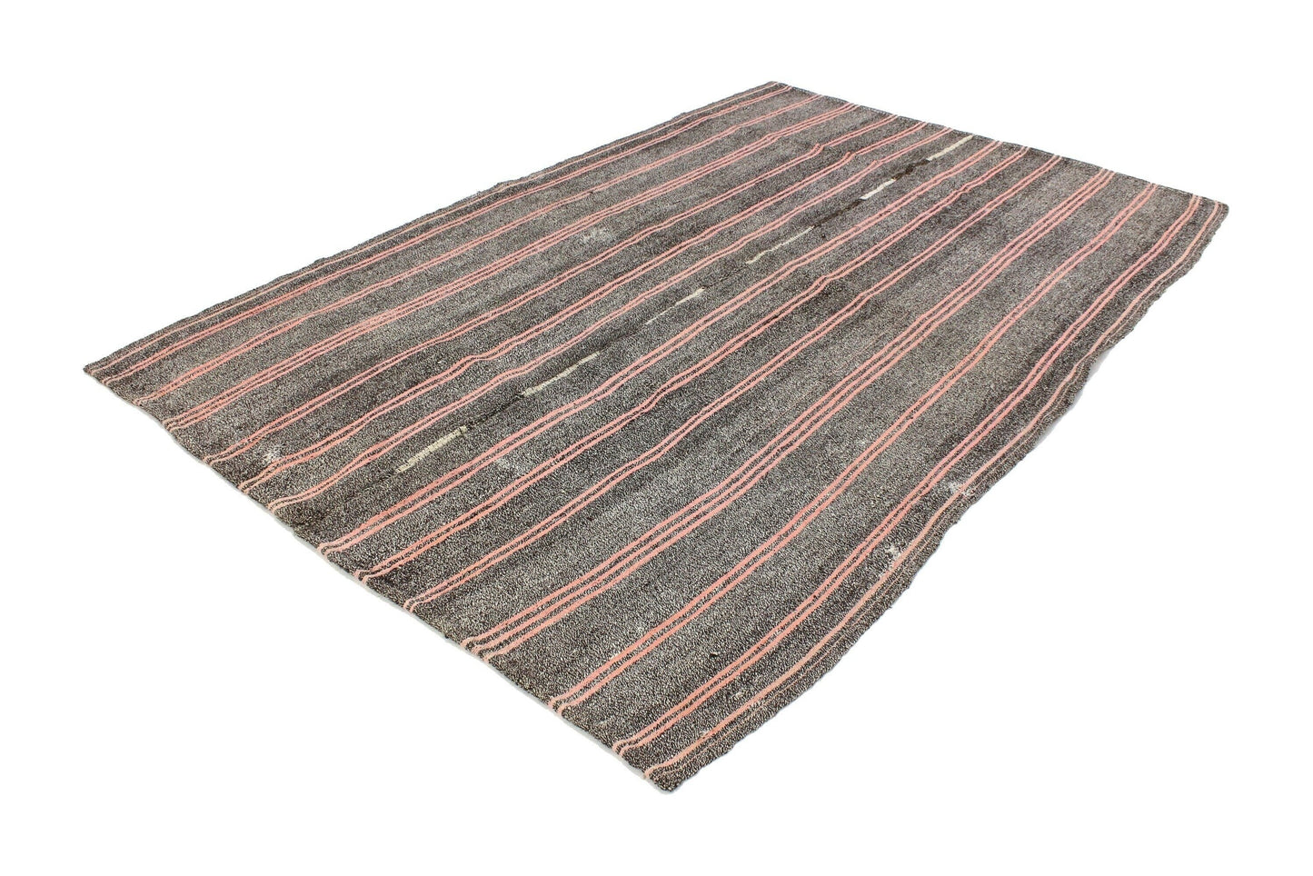 6x9 Turkish Vintage Kilim Rug, Gray Pink Kid Room Area Kilim Rug, Handmade Nursery Rug, Boho Decor ,Bedroom Rug, 957