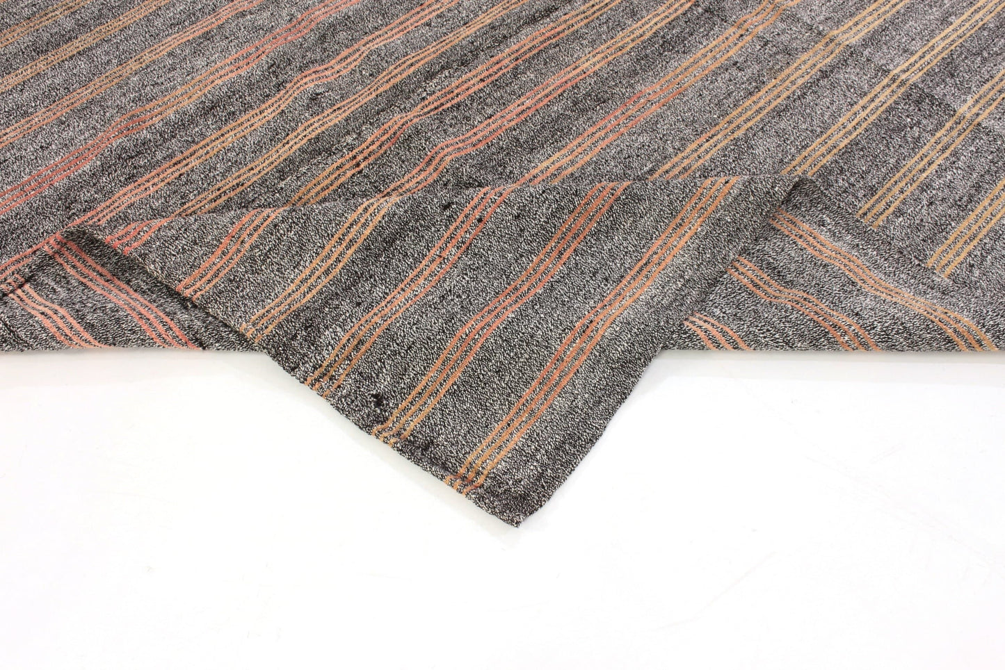 Vintage Kilim Gray Rug, Turkish Kilim Rug Striped, One of a kind Kilim Rug 7x10 ,Handmade rug ,Turkish Kilim Rug, Vintage Rug , 6263