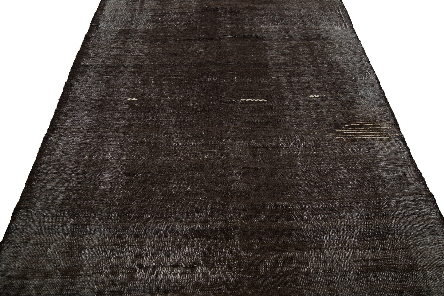 5x8 Area Kilim rug ,Turkish Vintage Kilim rug, Handmade Plain Brown Kilim rug, Worn rug, Mid-century rug, Antique rug ,Rustic rug ,7817