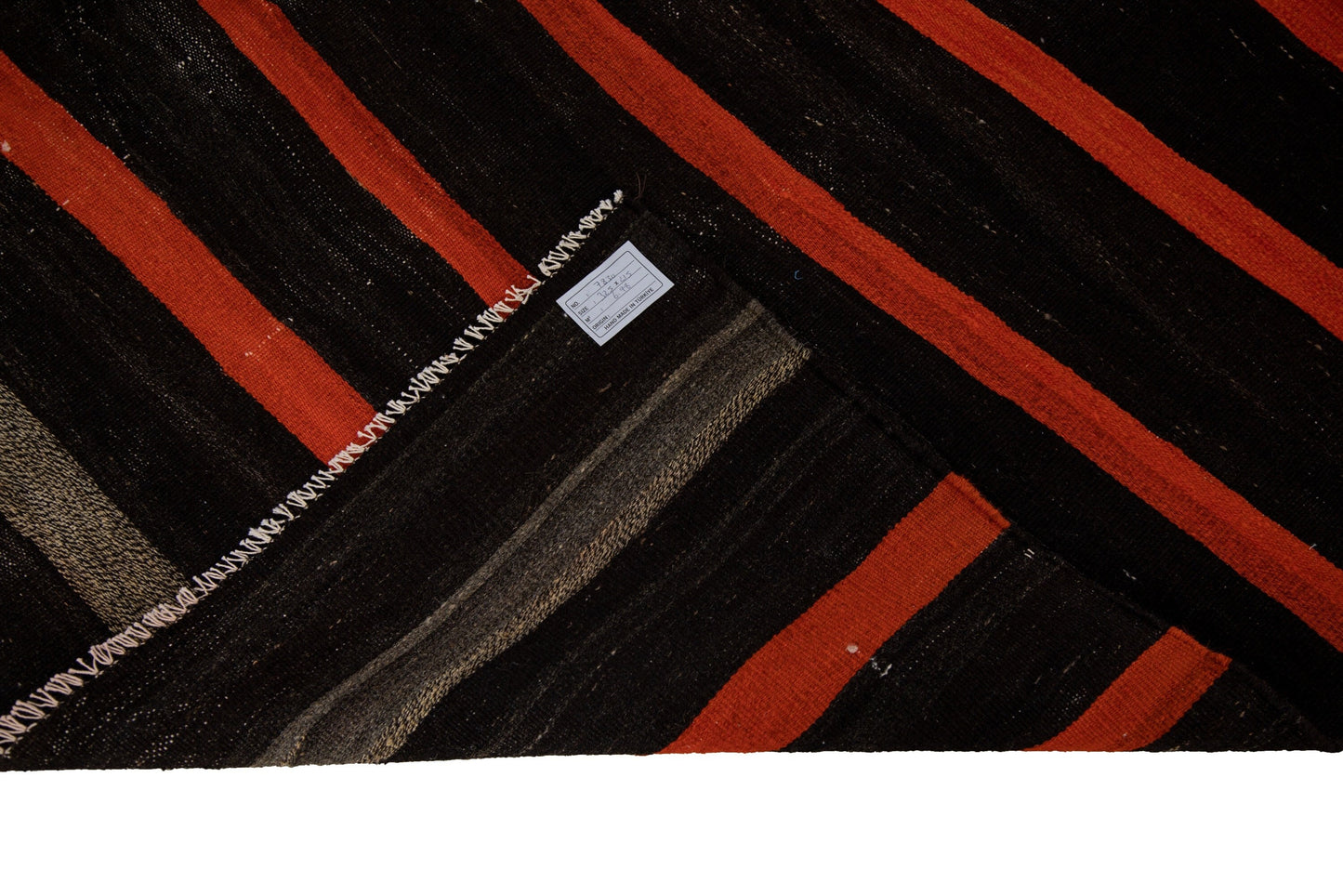 7x11 Vintage Turkish Brown Orange Area Handmade Flatweave Kilim rug, Living Room Rug, Boho Decor, 7830