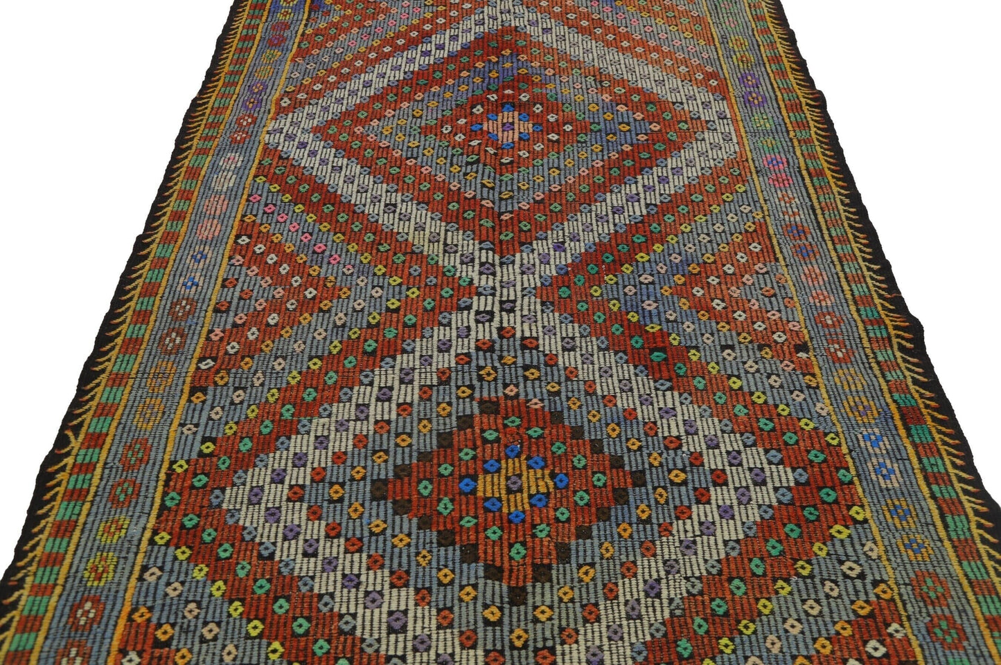 Long Wide Kilim rug,Handmade Decorative Wool Runner Kilim Rug,Entryway One of a kind Vintage Turkish Kilim rug,Anatolia rug,8144