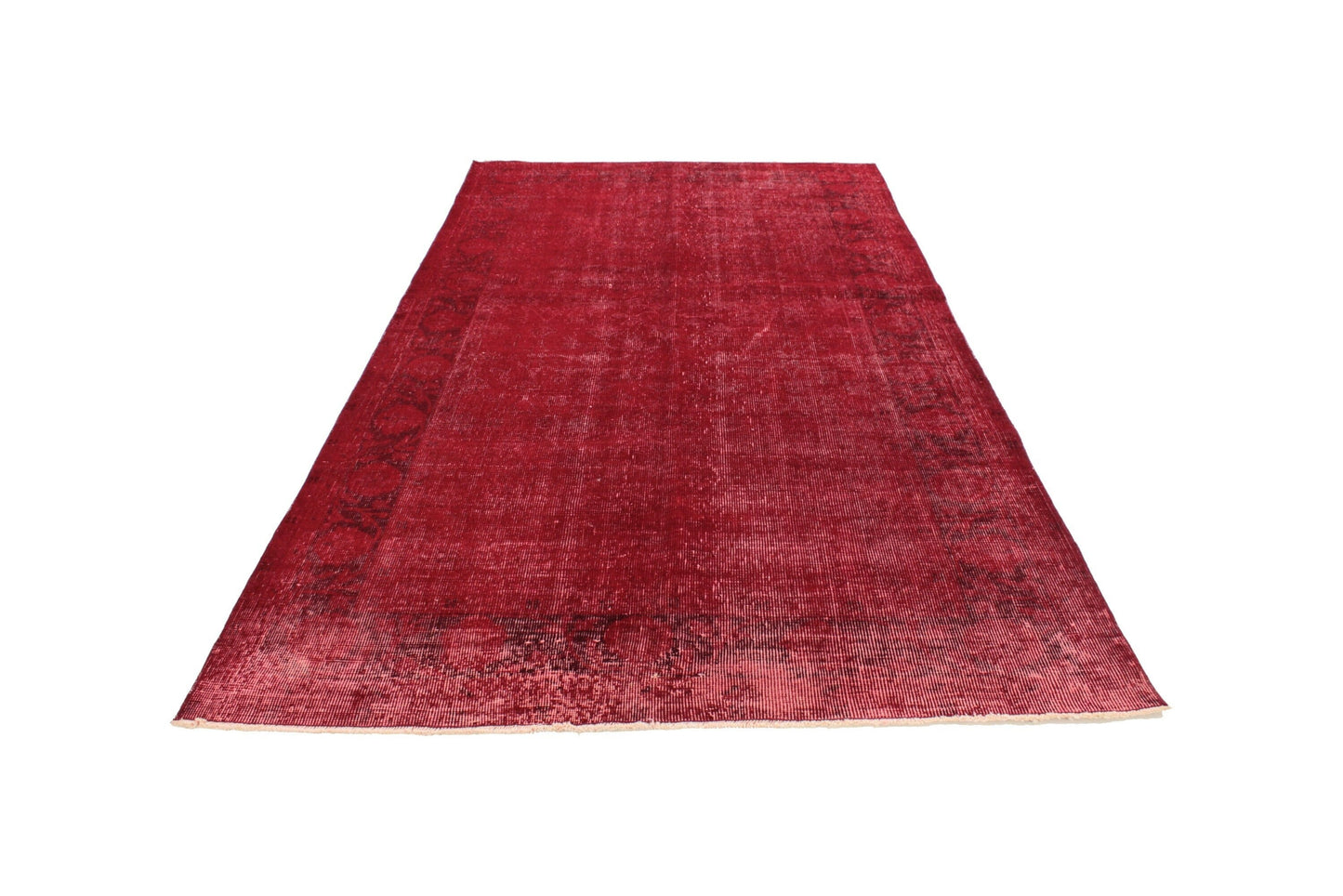 Rug 5x7, Red Vintage Turkish Carpet Rug, Bohemian Rug, Overdyed Rug, Floral Rug, Bedroom Rug, Boho Decor,3337