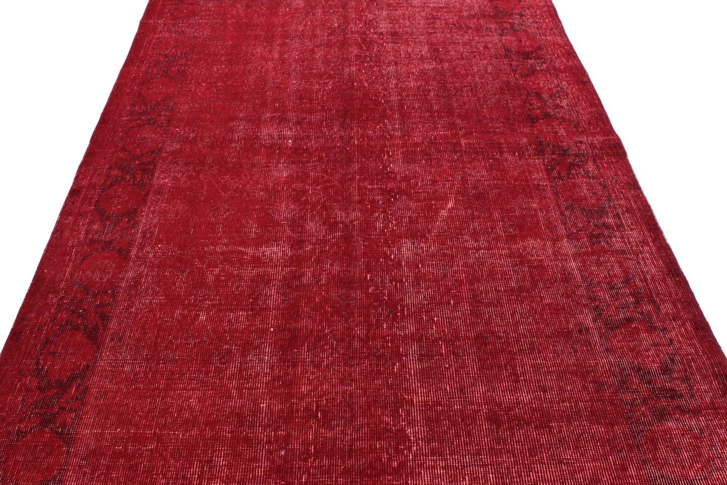 Rug 5x7, Red Vintage Turkish Carpet Rug, Bohemian Rug, Overdyed Rug, Floral Rug, Bedroom Rug, Boho Decor,3337