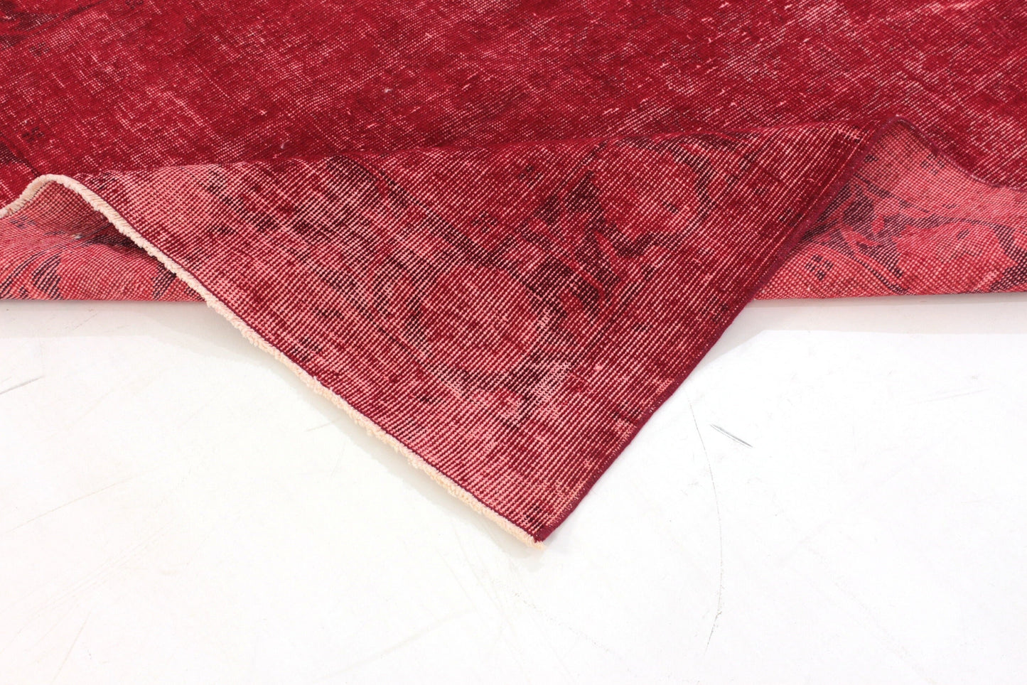 Rug 5x7, Red Vintage Turkish Carpet Rug, Bohemian Rug, Overdyed Rug, Floral Rug, Bedroom Rug, Boho Decor,3337