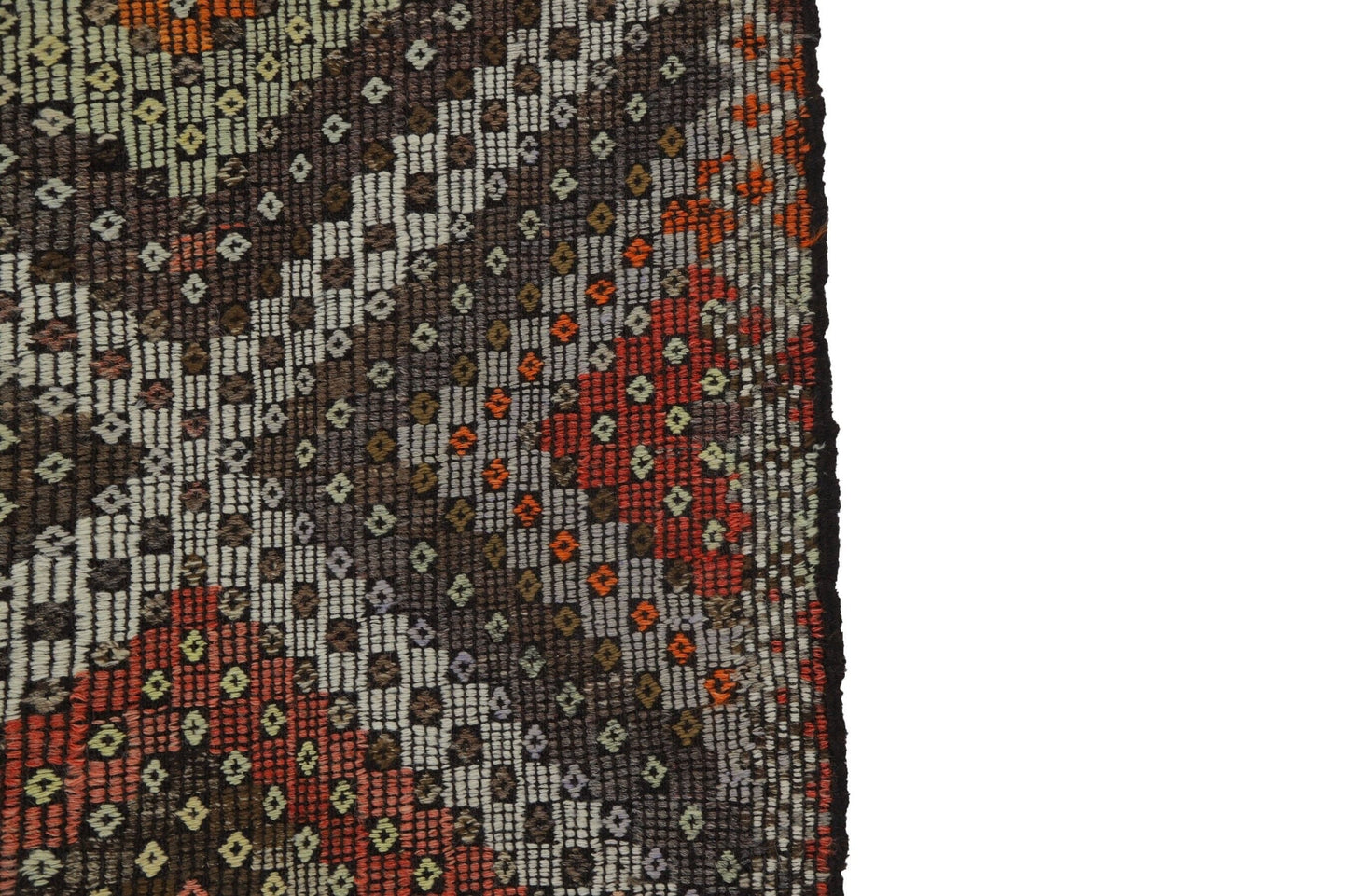 Farmhouse decor Plaid Kilim rug, Area Geometric Floor rug, Turkey rug ,Fine rug, Faded rug ,Muted rug ,Bedroom rug, Kilim rug 6x10 ,8128