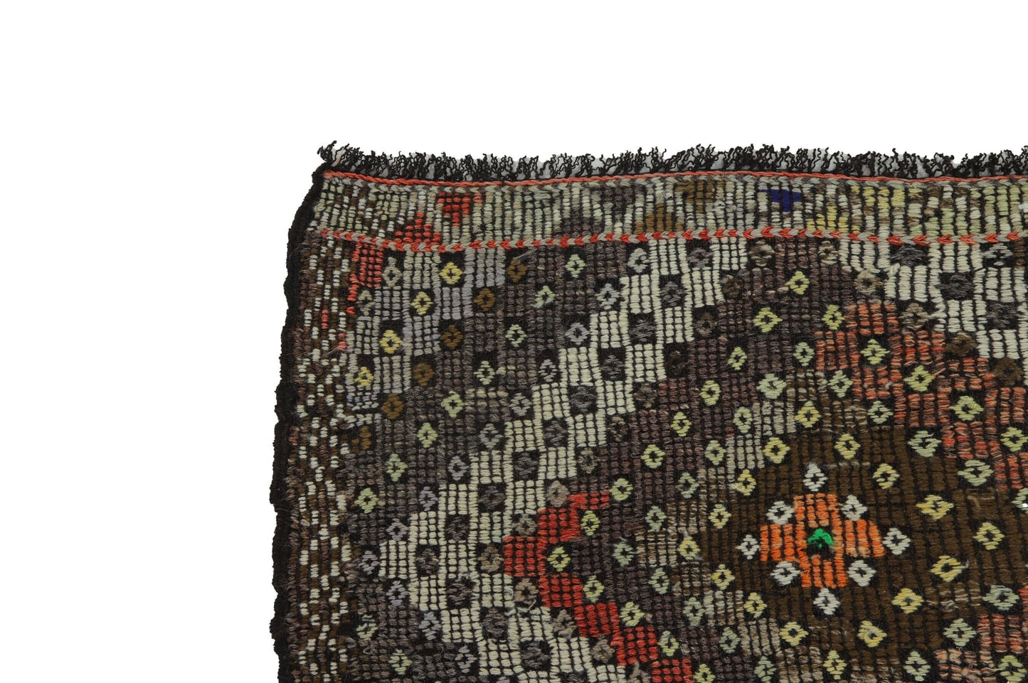 Farmhouse decor Plaid Kilim rug, Area Geometric Floor rug, Turkey rug ,Fine rug, Faded rug ,Muted rug ,Bedroom rug, Kilim rug 6x10 ,8128
