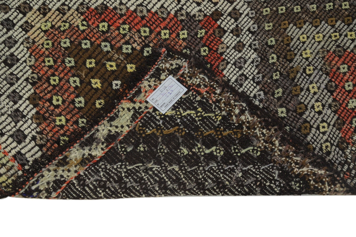 Farmhouse decor Plaid Kilim rug, Area Geometric Floor rug, Turkey rug ,Fine rug, Faded rug ,Muted rug ,Bedroom rug, Kilim rug 6x10 ,8128