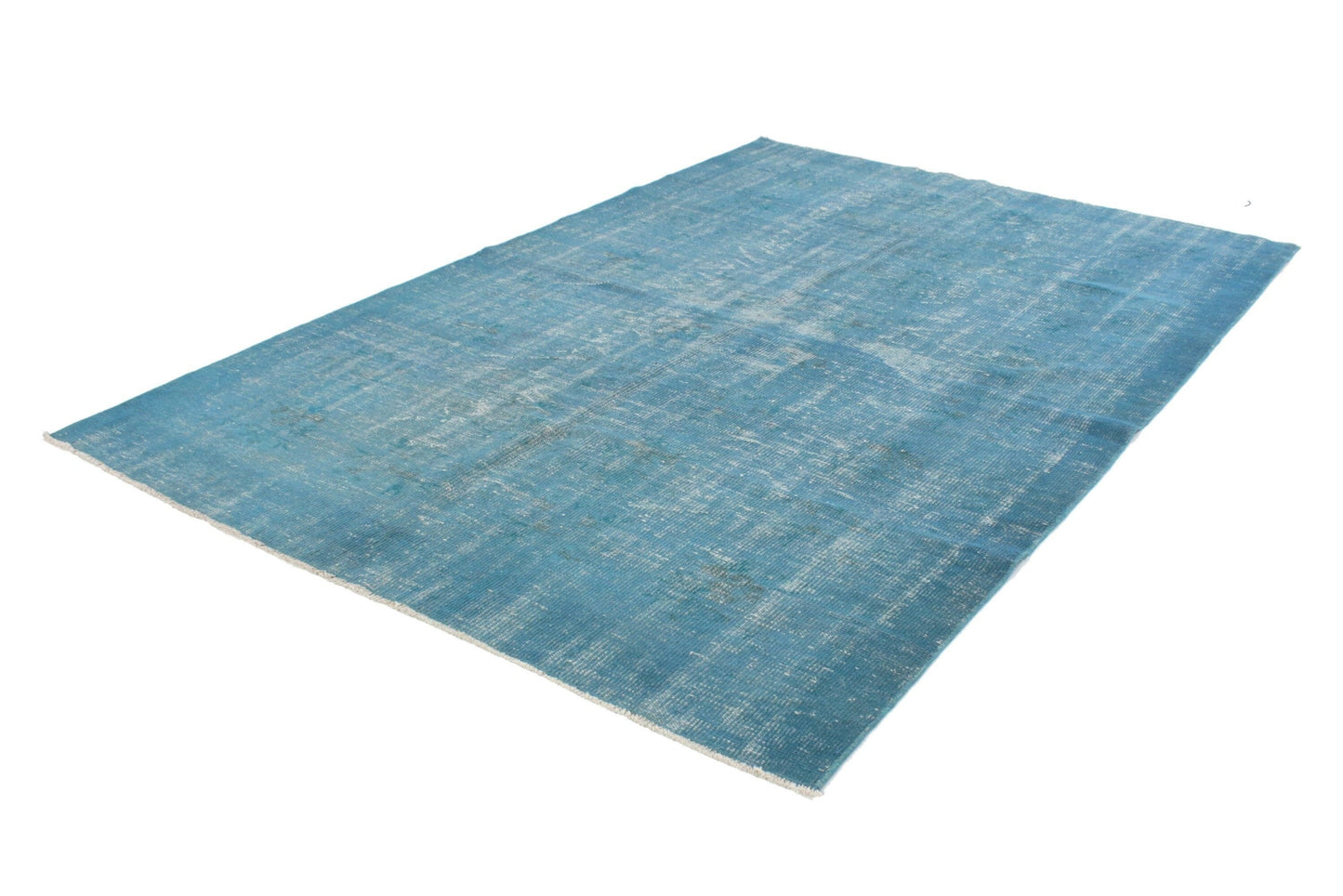 6x8 Turkish Rug Turquois ,Overdyed Vintage Carpet Rug, Vintage Rug, Oushak Rug, Turkish Rug 5x8, Coastal Decor, Living Room, 3329